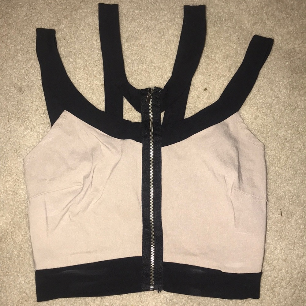 Black and Tan crop top